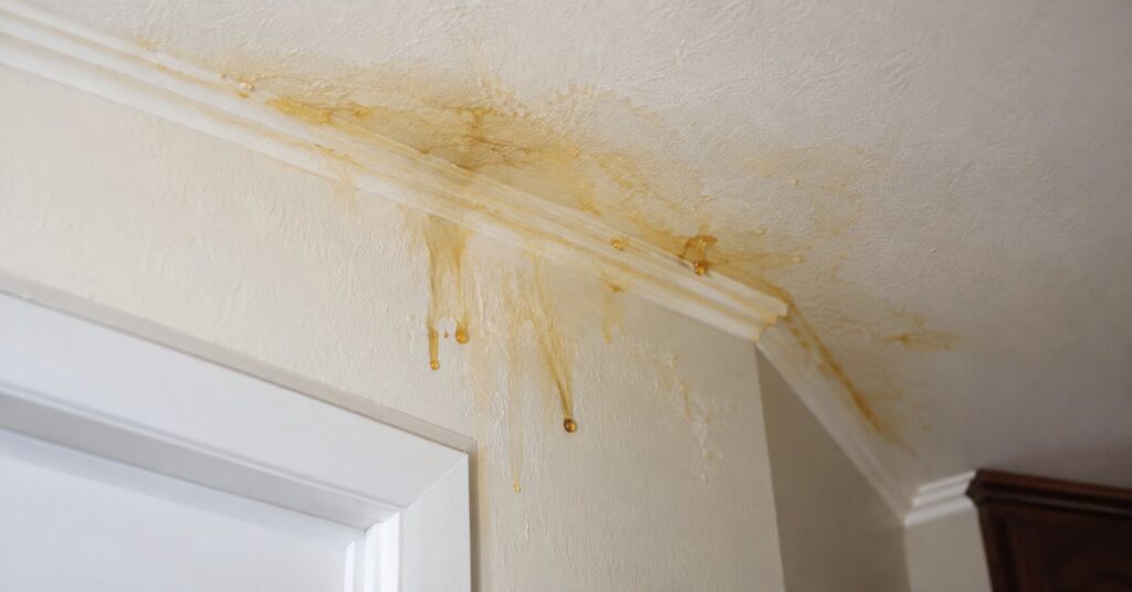 Honey-leaking-from-hidden-honeycomb-inside-a-wall-or-ceiling